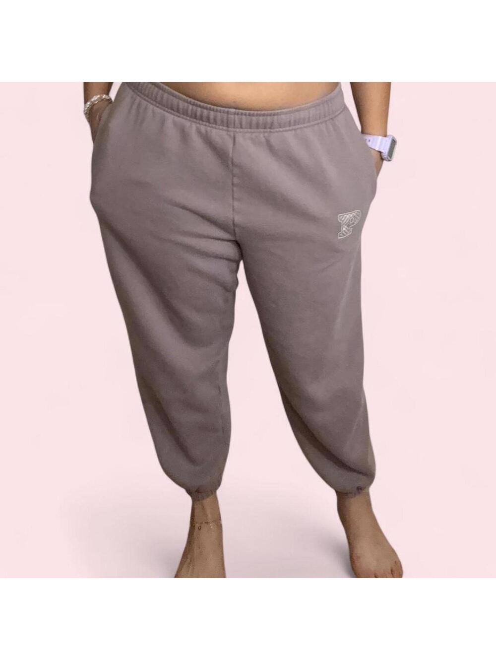 Pink by Victorias Secret Purple/Grey sweatpants with embroidered logo - Picture 7 of 7